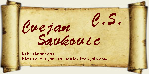 Cvejan Savković vizit kartica